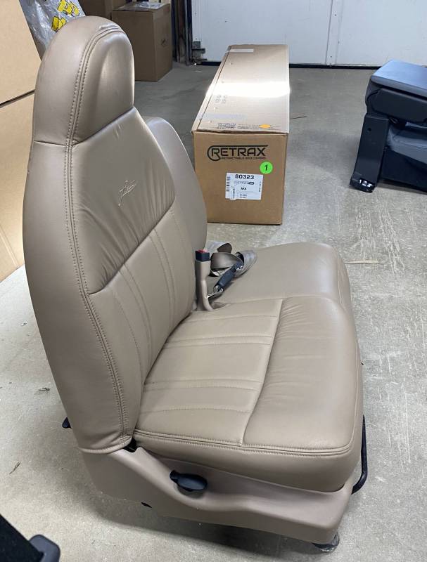Driver Side Bottom Leather Seat Cover Tan 2004 Ford F150 Lariat Single-Cab 