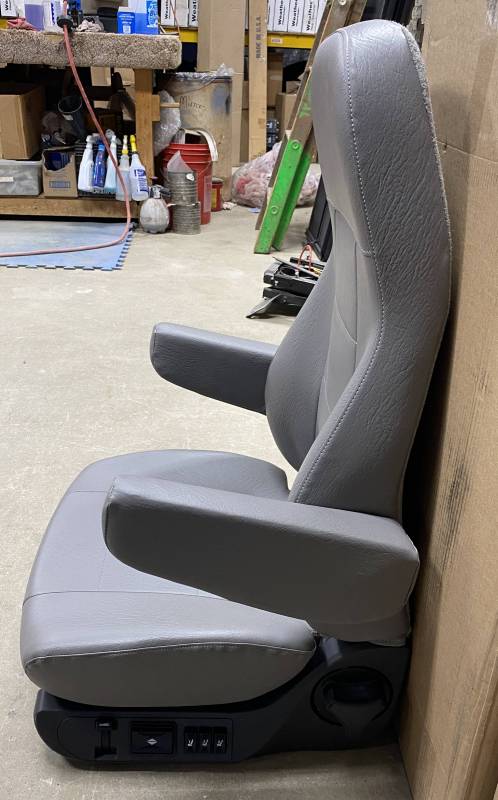 Freightliner M2 Semi Truck Gray Vinyl National Air Ride Bucket Seat w/o