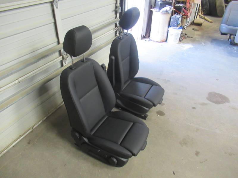 1920 Mercedes Benz Sprinter Van Black Leather Front Bucket Seats, Dick