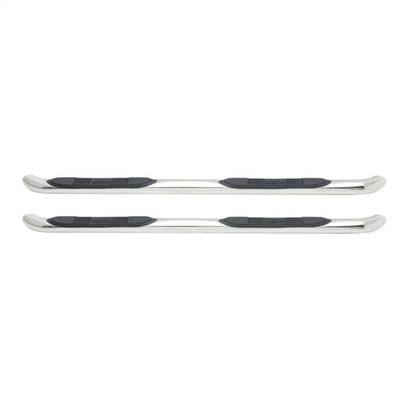Westin E-Series 3 Round Nerf Bars For 2005-2023 Toyota Tacoma Double Cab - Polished Stainless Steel