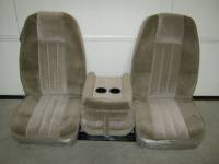 DAP - 80-96 Ford F-150 Reg or Ext Cab with Original OEM Bench Seat C-200 Tan Cloth Triway Seat 2.0