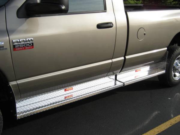 Owens Diamond Plate Aluminum 4" Drop Running Boards! The 4" Drop Allows for Easier Stepping in and Out of the Truck! 