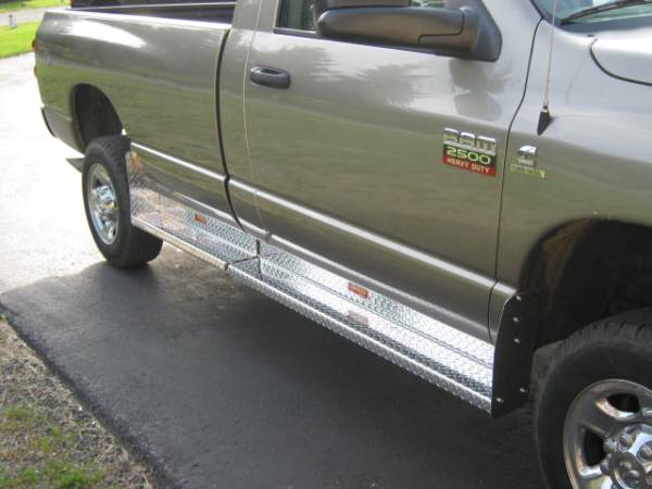 All Owens Diamond Plate Aluminum Boards have a Built in Front Mud Flap for Extra Protection! 