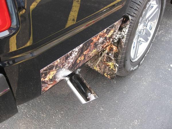 Stampede Camo Mud Guard, to Help Protect the Chrome Magnaflow Exhaust Tip! 