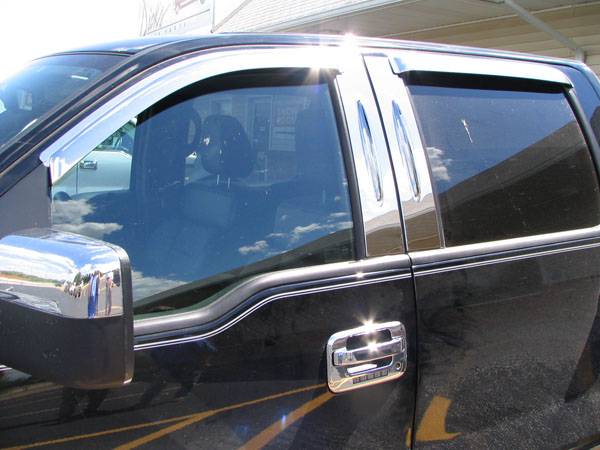 07 F150 AVS Chrome Ventvisors, and Wilmore Stainless Steel Pillar Post