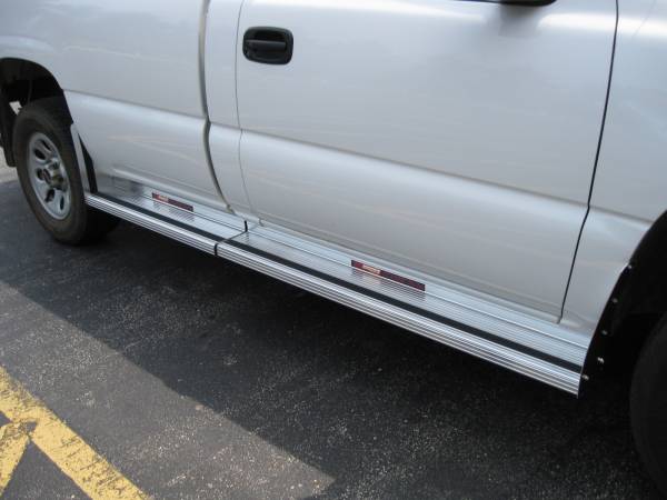 Owens Extruded Aluminum 2" Rise Wheel to Wheel 2 Piece Running Boards! Made in the USA!