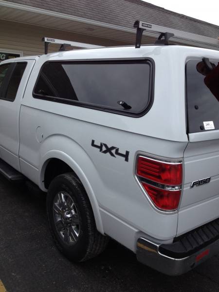 Jason Zone Truck Cap with Double T-Handle Side Windows and Ladder Rack!