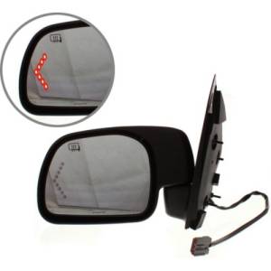 Kool Vue - 01-05 FORD EXCURSION MIRROR LH, Power, Heated, Manual Folding, Textured, w/ Signal Glass