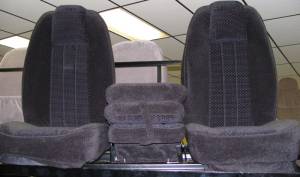DAP - 80-96 Ford F-150 Ext Cab with Original OEM Bucket Seats C-200 Black Cloth Triway Seat 2.0 