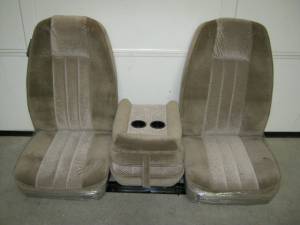 DAP - 80-96 Ford F-150 Reg or Ext Cab with Original OEM Bench Seat C-200 Tan Cloth Triway Seat 2.0
