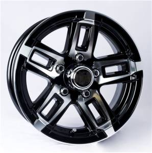 15 in. 5-Lug 5 Spoke T06 with Black Insets Aluminum Trailer Wheel 