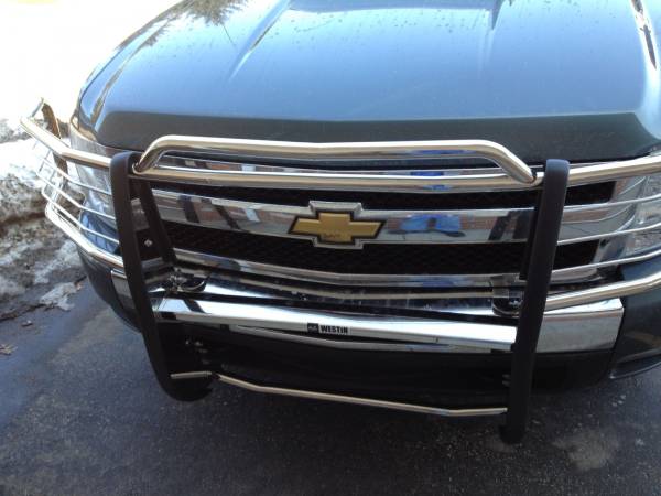 Protect that grille with a Westin Stainless Steel Sportsman Grille Guard!
