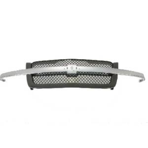 OE - 03-05 Chevy Silverado Chrome Replacement Grille Assembly