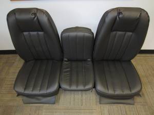 DAP - 80-96 Ford F-150 Reg or Ext Cab with Original OEM Bench Seat V-200 Black Vinyl Triway Seat 2.0