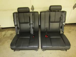 07-13 Chevy Suburban/GMC Yukon XL OE Black/Ebony Leather 3rd Row Rear Bench Seat