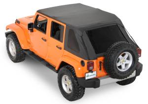 07-18 Jeep Wrangler Rampage Sailcloth Trail Soft Top With Tinted Windows