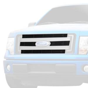 Carriage Works - 13-14 Ford F-150 Carriage Works 4-Pc Black Billet Main Grille