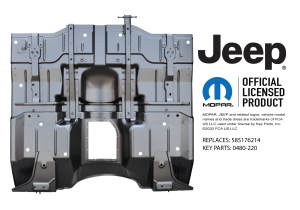 Key Parts - 87-95 Jeep YJ Wrangler Full FLoor Pan Assembly
