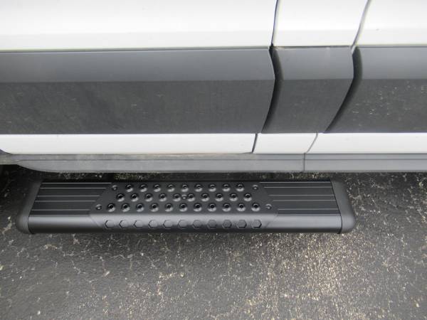 Ford Transit with Luverne O-Mega 2 Black Powder Coated Aluminum Running Boards