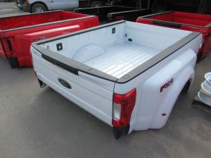 17-19 Ford F-250/F-350 Super Duty White 8ft Long Dually Bed Truck Bed