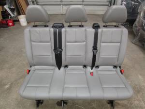 16-23  Mercedes Benz Metris Van Aftermarket Gray Leather 3-Pass Bench Seat