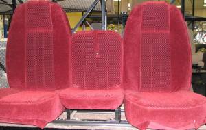 73-87 Chevy/GMC Full Size Truck C-200 2.0 Burgundy Cloth Triway Seat 