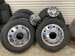 13-24 Dodge Ram 4500/5500 Cab & Chassis 225/75/19.5" Wheels and Tires Set of 6 w/Inner Steel Wheels and Tires