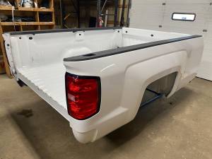 New 14-18 Chevy Silverado White 8ft Long Truck Bed w/ Gooseneck Hole