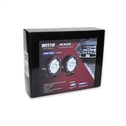 Westin - Westin Axis LED Auxiliary Light Hi Power 4.7 in. Flood w/3W Osram Incl. Light/Mounting Hardware/Pigtail Harness w/Connectors Set Of 2 - 09-12007B-PR