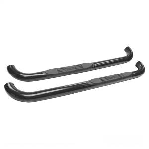 Westin - Westin E-Series 3 Round Nerf Step Bars Single Step Pad Black Steel Mount Kit Included - 23-0505