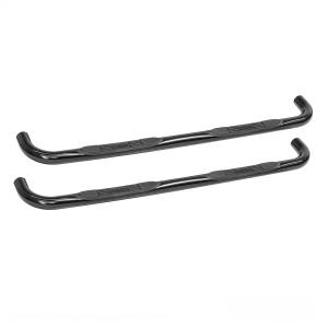 Westin - Westin E-Series 3 Round Nerf Step Bars Single Step Pad Black Steel Mount Kit Included - 23-0535