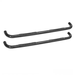 Westin - Westin E-Series 3 Round Nerf Step Bars Dual Step Pad Black Steel Mount Kit Included - 23-0930