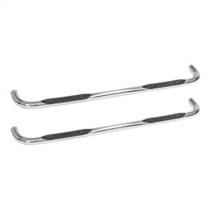 Westin - Westin E-Series 3 Round Nerf Step Bars Dual Step Pad Polished Stainless Steel Mount Kit Included - 23-4080