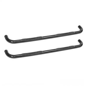 Westin - Westin E-Series 3 Round Nerf Step Bars Dual Step Pad Black Steel Mount Kit Included - 23-4085