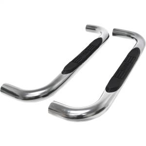 Westin - Westin E-Series 3 Round Nerf Step Bars Stainless Steel - 23-4110