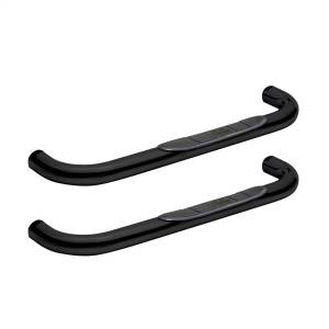 Westin - Westin Signature 3 Round Step Bar Single Step Pad Black Steel Mount Kit Included - 25-0505