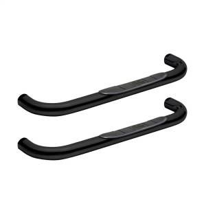 Westin - Westin Signature 3 Round Step Bar Single Step Pad Black Steel Mount Kit Included - 25-0565