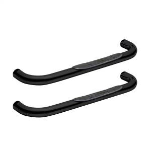 Westin - Westin Signature 3 Round Step Bar Single Step Pad Black Steel Mount Kit Included Body Mount - 25-0575