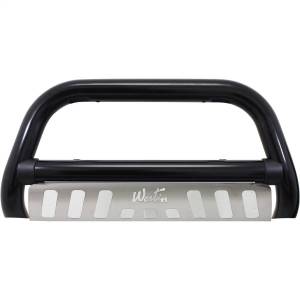 Westin - Westin Ultimate Bull Bar 3 in. Dia. Black Steel w/Stainless Steel Skid Plate - 32-3885