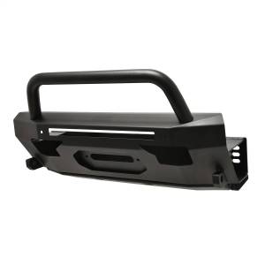 Westin - Westin Pro-Series Front Bumper w/Round Bull Bar Textured Black - 58-411155RBK