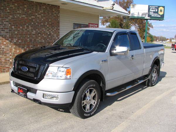 05 Ford F150 Super Cab with Reflexxion Cobra Hood, Luverne W2W SST Nerf Bars, Putco Chrome Mirror Covers, Torza Top Tonneau Cover