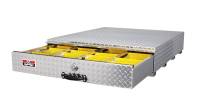 Unique Brute Commercial Class Toolboxes - Bed Safe - Unique - Unique Brute HD 40 in. x 9.5 in. x 48 in. x .100 thick diamond, Bed Safe Roller Drawer Box