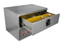 Unique Brute Commercial Class Toolboxes - Under Body - Unique - Unique Brute HD 24 in. x 24 in. x 30 in. L HD Under Body w/ Top & Bottom Drawers, .100 thick diamond