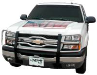 03-07 Chevy Silverado 2500HD/3500 w/ Tow Hooks Luverne 1 1/4 in. Tubular Chrome Grille Guard