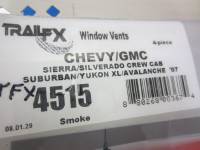 07-14 Chevy Silverado/GMC Sierra Crew Cab/Suburban/Avalanche Trail FX 4-Piece Tape-On Smoke Vent Visors - Image 3