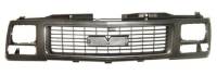 94-98 GMC C/K Truck/95-99 Yukon Gray/Paint-to-Match Replacement Grille Assembly w/ Composite Headlights