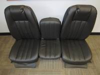 Custom C-200 Tri-Way Seats - Ford Truck Seats - DAP - 73-79 Ford Full Size Truck V-200 Black Vinyl Triway Seat 2.0