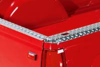 K&W - 80-96 Ford F-150/F-250/F-350 Short Bed Truck K&W Wrap-Around Diamond Plate Aluminum Bed Rails w/o Stake Pocket Holes