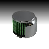 Air Filters - Universal Air Filters - Green Filter - Green Filter High Performance Crank Case Filter w/Deflector Shield