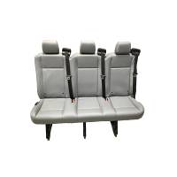 15-18 Ford Transit OEM Pewter Gray Vinyl 3-Passenger Solid 54 in. Bench Seat
